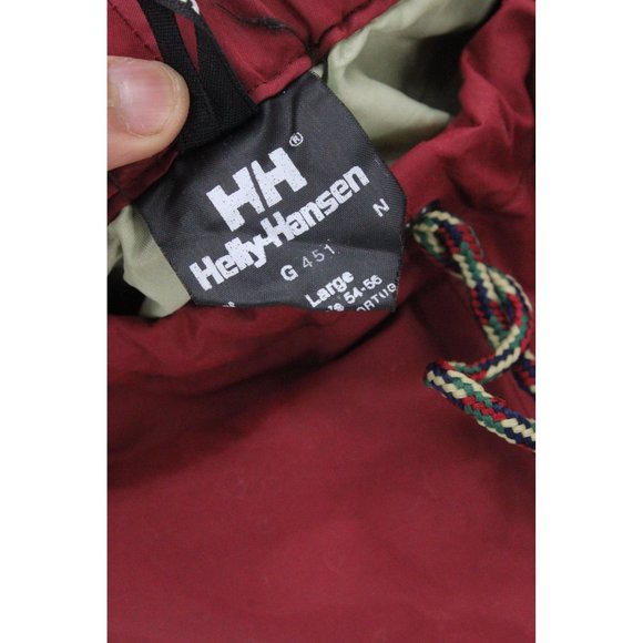 HELLY Hansen Helly Tech Pants Mens Performance Packable Red Waterproof Large 90s - Picture 8 of 12